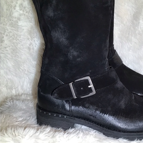 L’idea by Lori black leather/suede riding boots - Picture 5 of 9